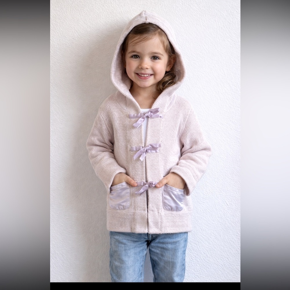 Sonia Rykiel Lavender Pink Hooded
Cardigan sweater size 5-6Y